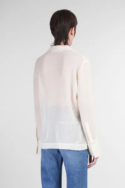 Séfr Willow Shirt Shirt In Beige Polyester In White