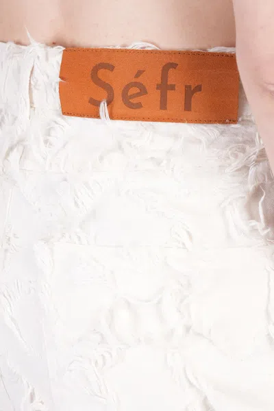 Séfr Jeans In Beige Cotton In White