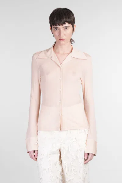 Séfr Claire Shirt In Powder Acrylic In Pink