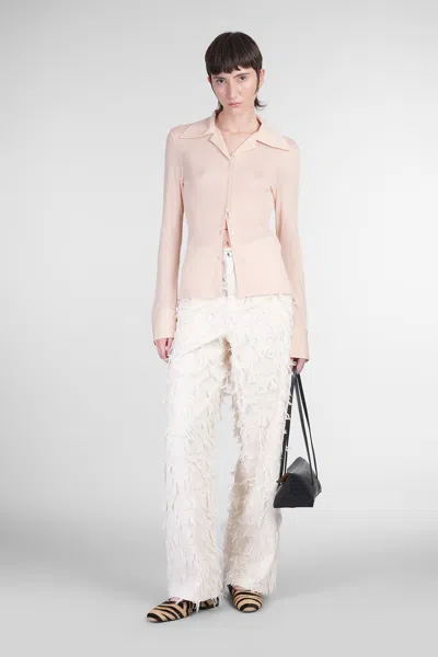 Séfr Claire Shirt In Powder Acrylic In Pink