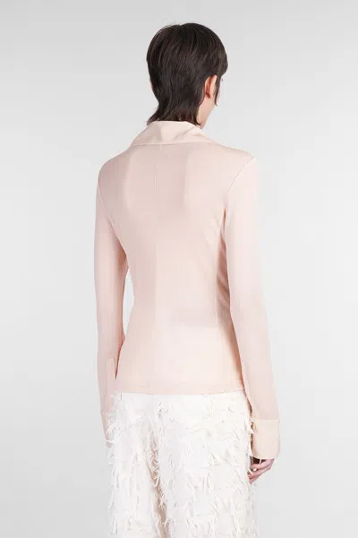 Séfr Claire Shirt In Powder Acrylic In Pink