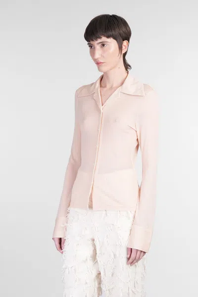 Séfr Claire Shirt In Powder Acrylic In Pink