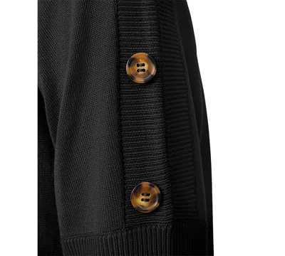 Melissa Paige Petite Button-trim Dolman-sleeve Sweater