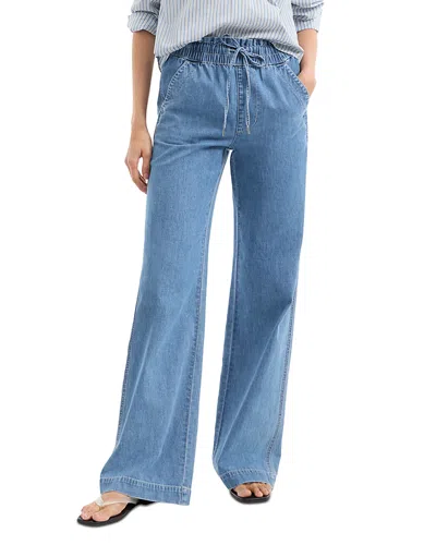 Veronica Beard Dunford High Rise Wide Leg Jeans In Amethyst Forest In Blue