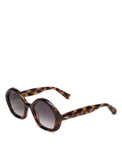 Krewe Eliza Round Sunglasses, 49mm In Brown