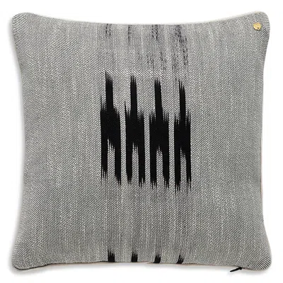 Kutnia Peshtemal Cotton Ikat Decorative Pillow, 20 X 20 In Gray