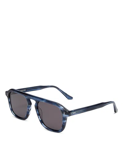 Krewe Zander Square Sunglasses, 52mm In Blue