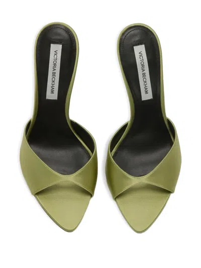 Victoria Beckham 100mm Harlow Open-toe Satin Mules