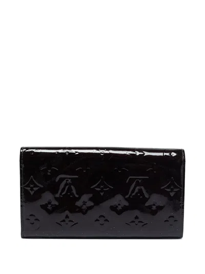 Pre-owned Louis Vuitton Patent Leather Monogram Wallet In Red