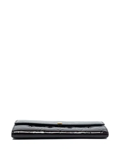 Pre-owned Louis Vuitton Patent Leather Monogram Wallet In Red