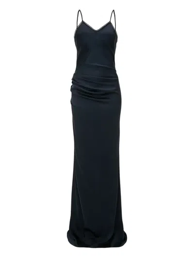 Victoria Beckham Lace-detail Cami Dress In Blue