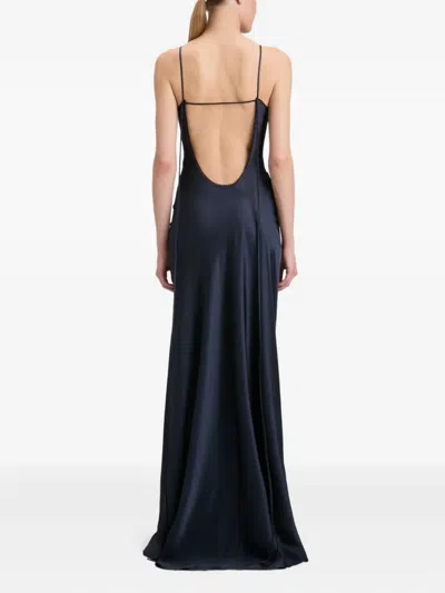 Victoria Beckham Lace-detail Cami Dress In Blue