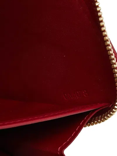 Pre-owned Louis Vuitton Patent Leather Monogram Zippy Wallet In Red