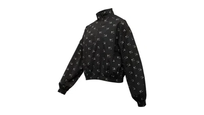 Pre-owned Nike Women's Allover Logo Thin Jacket In Black