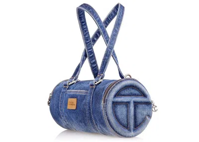 Pre-owned Telfar Medium Denim Duffle In Blue