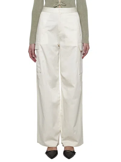 Filippa K Wide Leg Cargo Pants In White