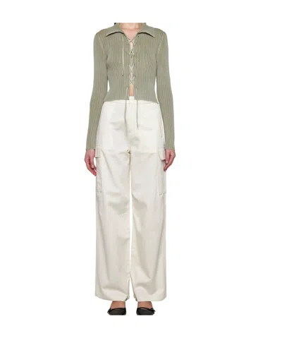 Filippa K Wide Leg Cargo Pants In White