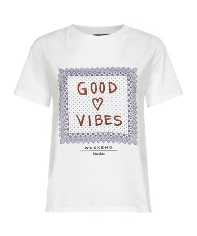 Weekend Max Mara Embroidered-print Cotton T-shirt