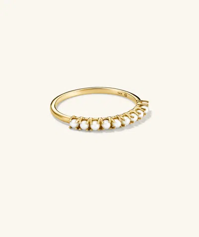Mejuri Pearl Half Eternity Ring