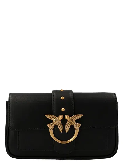 Pinko Love One Simply Micro Shoulder Bag In Black