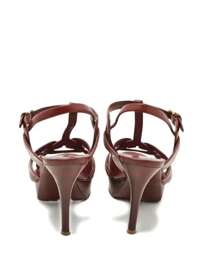 Pre-owned Saint Laurent Leather Platform Sandals