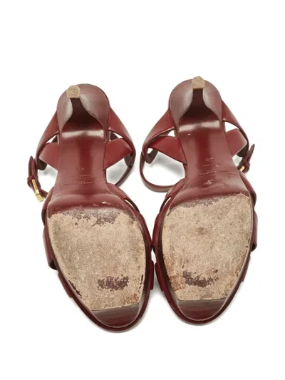Pre-owned Saint Laurent Leather Platform Sandals