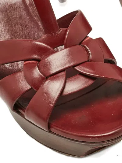 Pre-owned Saint Laurent Leather Platform Sandals