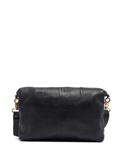 Pre-owned Tory Burch Leather Flap Bag In Black