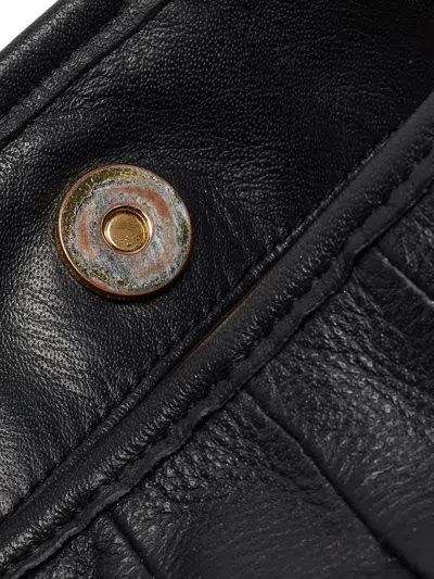 Pre-owned Tory Burch Leather Flap Bag In Black