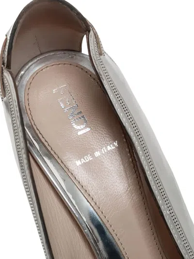 Pre-owned Fendi Leather Peep-toe Platform Pumps