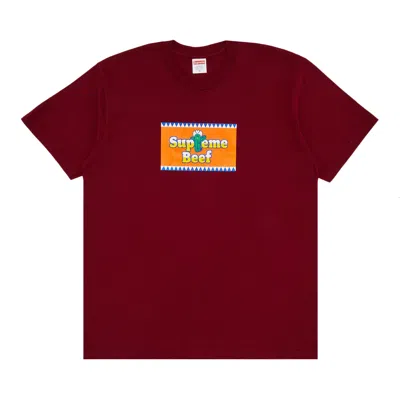 Pre-owned Supreme Beef Tee 'cardinal' | Red | Men's Size Xl