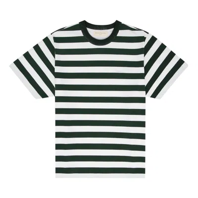 Pre-owned Museum Of Peace And Quiet Museum Of Peace & Quiet Wordmark Striped T-shirt 'forest' | Green | Men's Size Xs