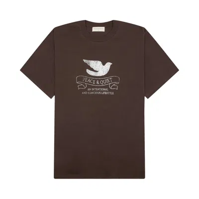 Pre-owned Museum Of Peace And Quiet Museum Of Peace & Quiet Conscious Lifestyle T-shirt 'coffee' | Brown | Men's Size Xs
