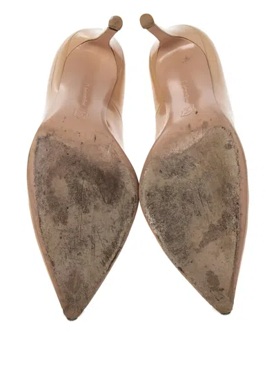 Pre-owned Gianvito Rossi Patent Leather Stiletto Pumps In Neutral