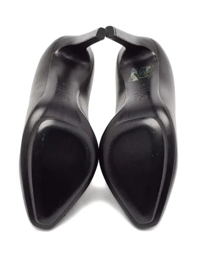 Pre-owned Alexander Mcqueen Leather Eyelets High-heel Boots In Black