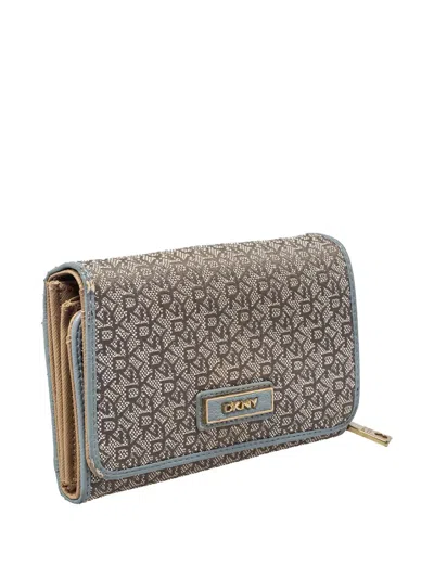 Pre-owned Dkny Vintage 2024 Monogram Canvas Wallet