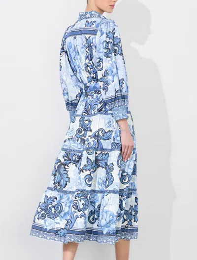 Alice And Olivia Geneva Midi Dress In Blue