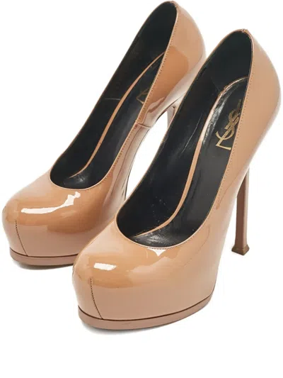 Pre-owned Saint Laurent Patent Leather Platform Pumps