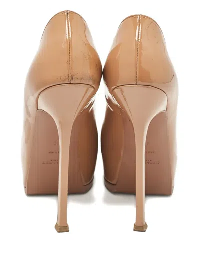 Pre-owned Saint Laurent Patent Leather Platform Pumps
