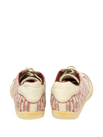 Pre-owned Louis Vuitton 2024 Monogram Stripe Sneakers In Neutral