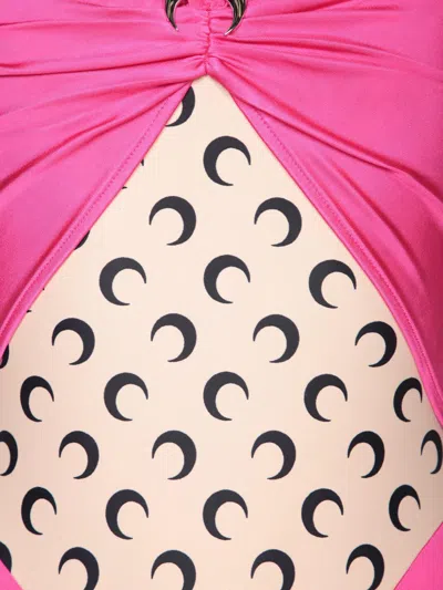 Marine Serre Long Sleeve Jersey Bodysuit With Moon Motif