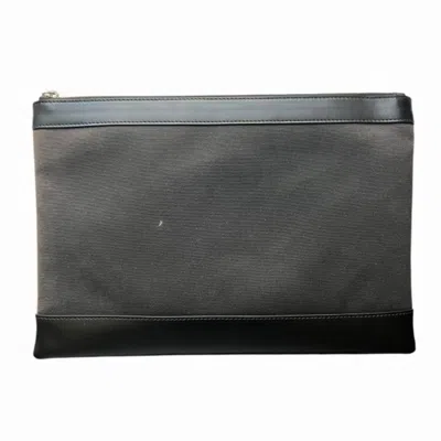 Pre-owned Balenciaga Black Canvas Leather Clutch Bag ()