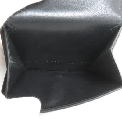 Pre-owned Balenciaga Black Leather Wallet (tri-fold) ()