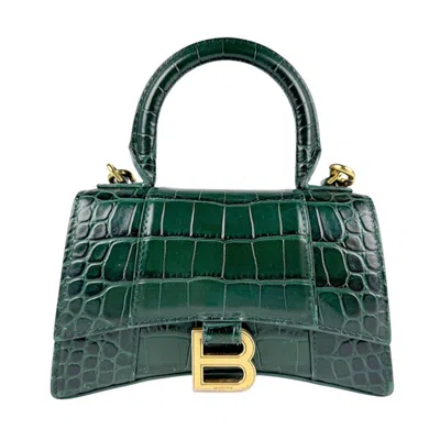 Pre-owned Balenciaga Dark Green Leather Handbag Shoulder Bag ()