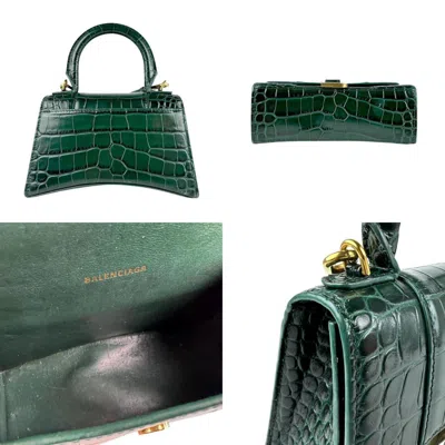 Pre-owned Balenciaga Dark Green Leather Handbag Shoulder Bag ()
