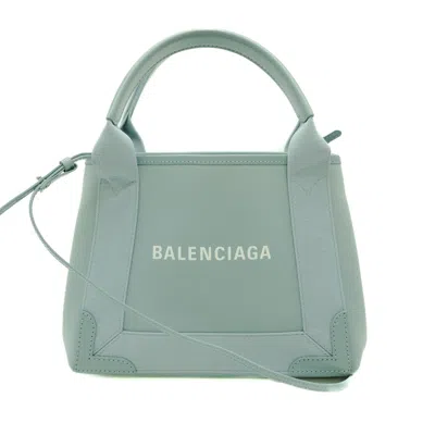 Pre-owned Balenciaga Light Blue Canvas Tote Bag ()