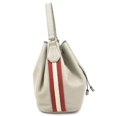 Pre-owned Bally Grayish Leather Handbag Shoulder Bag ()