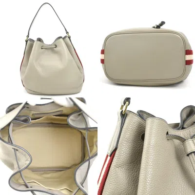 Pre-owned Bally Grayish Leather Handbag Shoulder Bag ()
