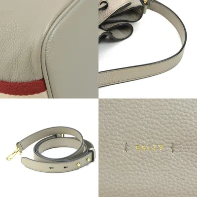 Pre-owned Bally Grayish Leather Handbag Shoulder Bag ()