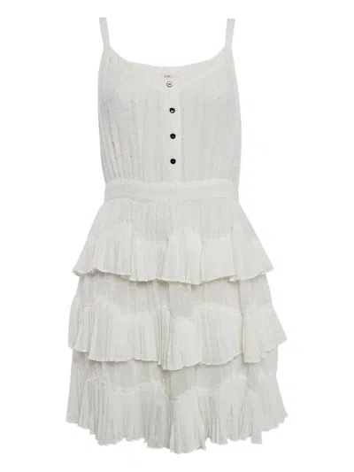 Pre-owned Maje Tiered Button Dress